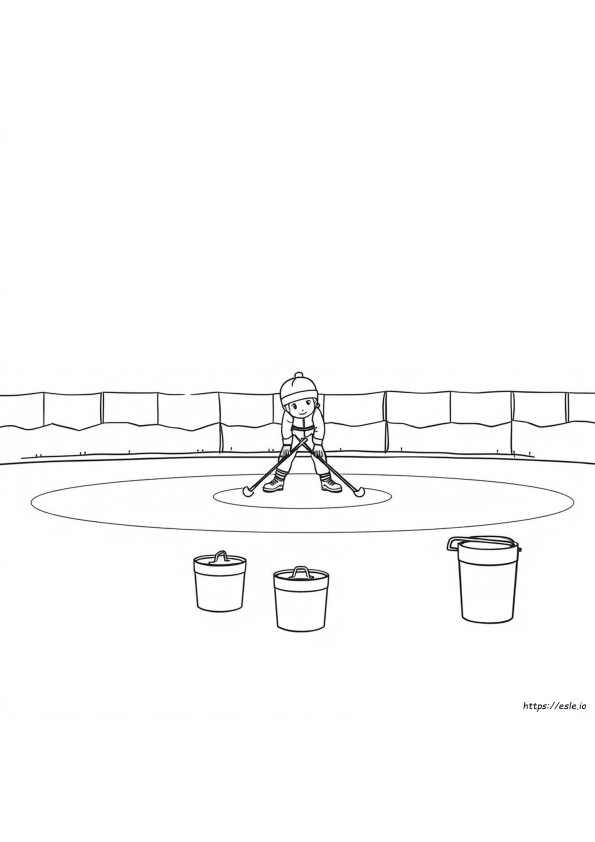 Curling Colouring Pages