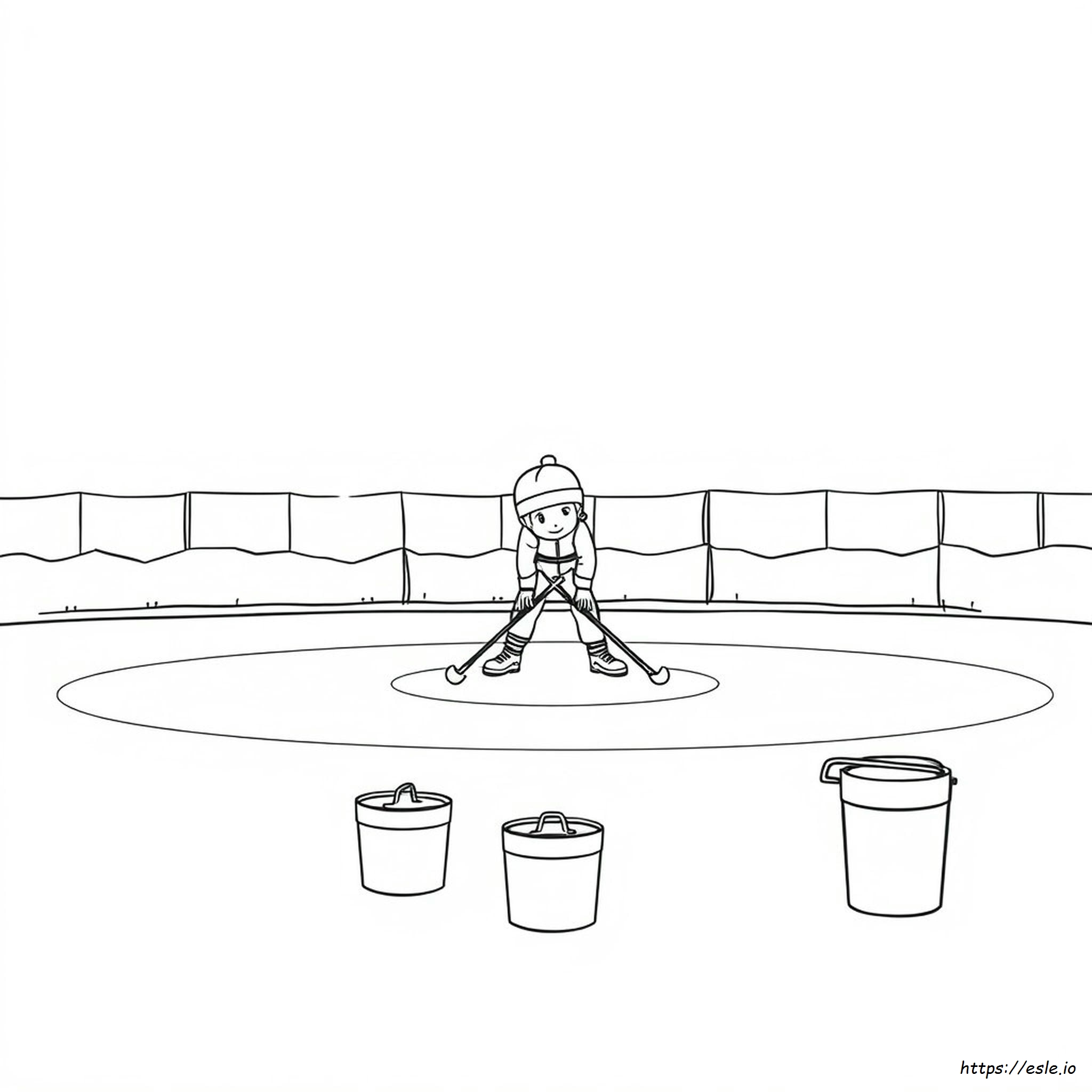 Curling Para Colorear