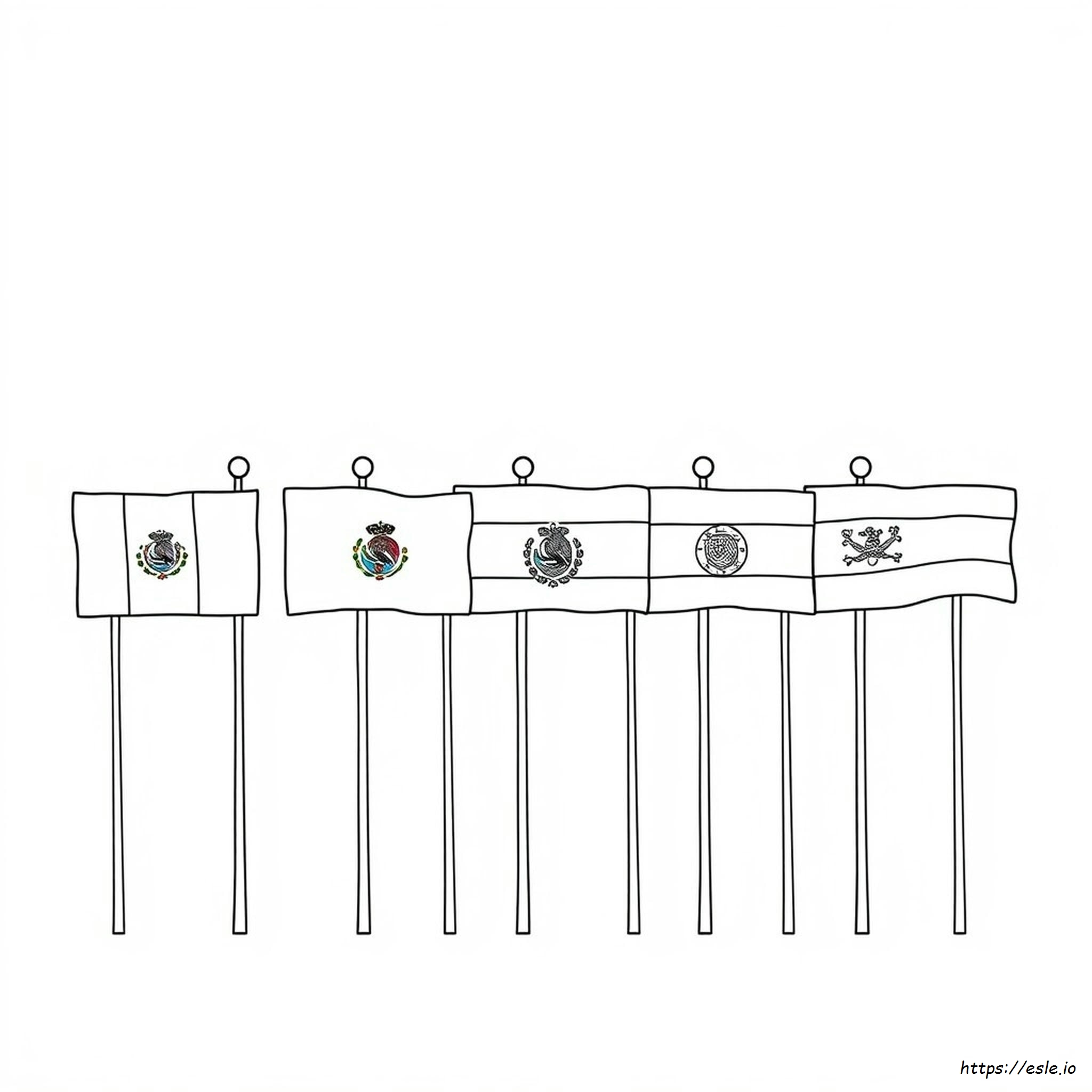 Free Printable Coloring Spanish Speaking Countries Flags Coloring Pages