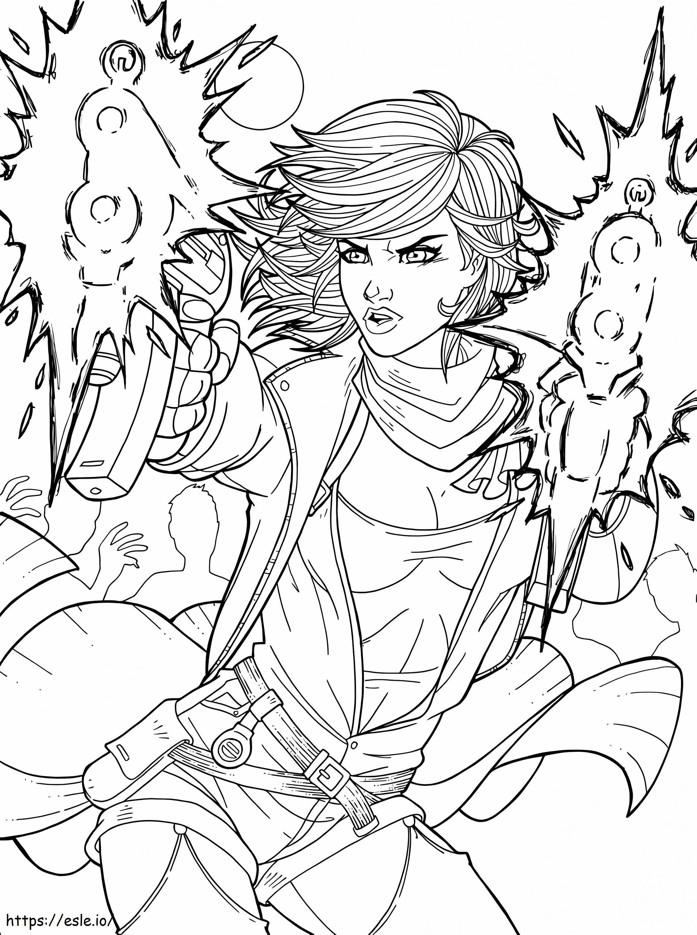 Alice From Resident Evil coloring page