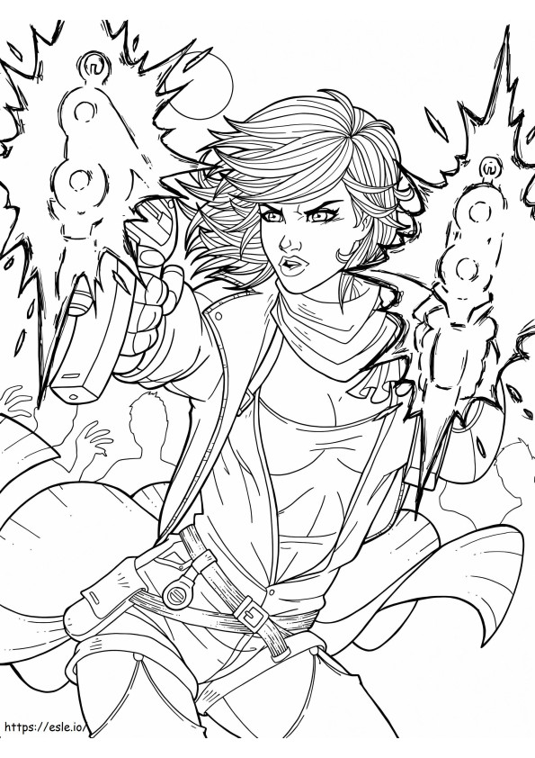 Alice From Resident Evil coloring page