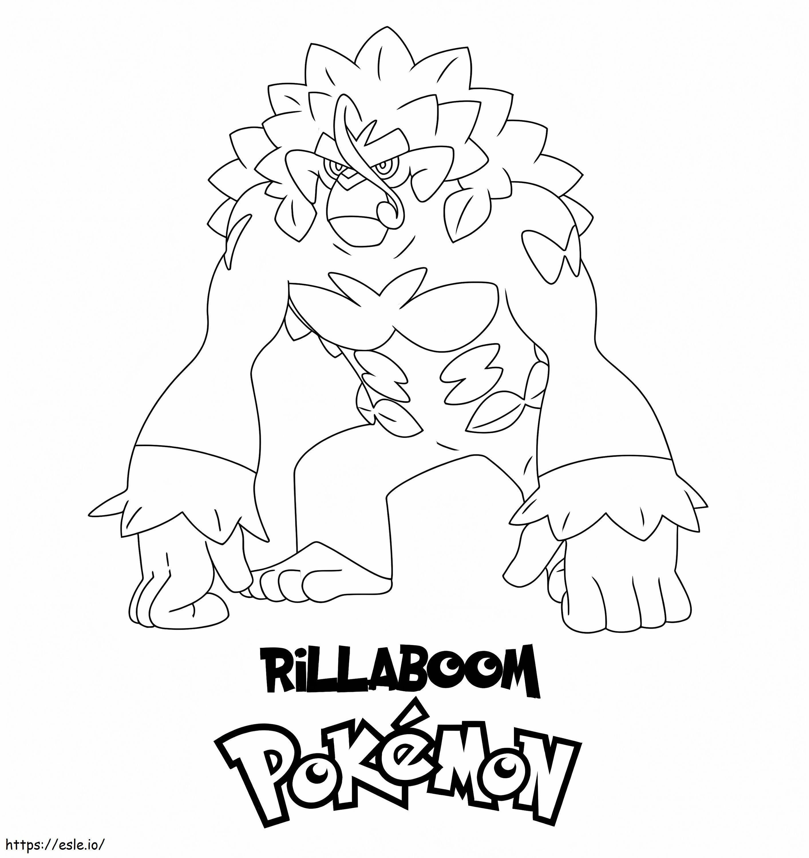 Rillaboom Pokémon 2 kleurplaat kleurplaat