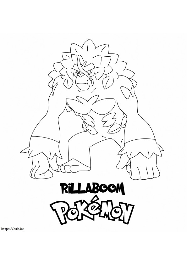 Coloriage Pokemon Rillaboom 2 à imprimer dessin
