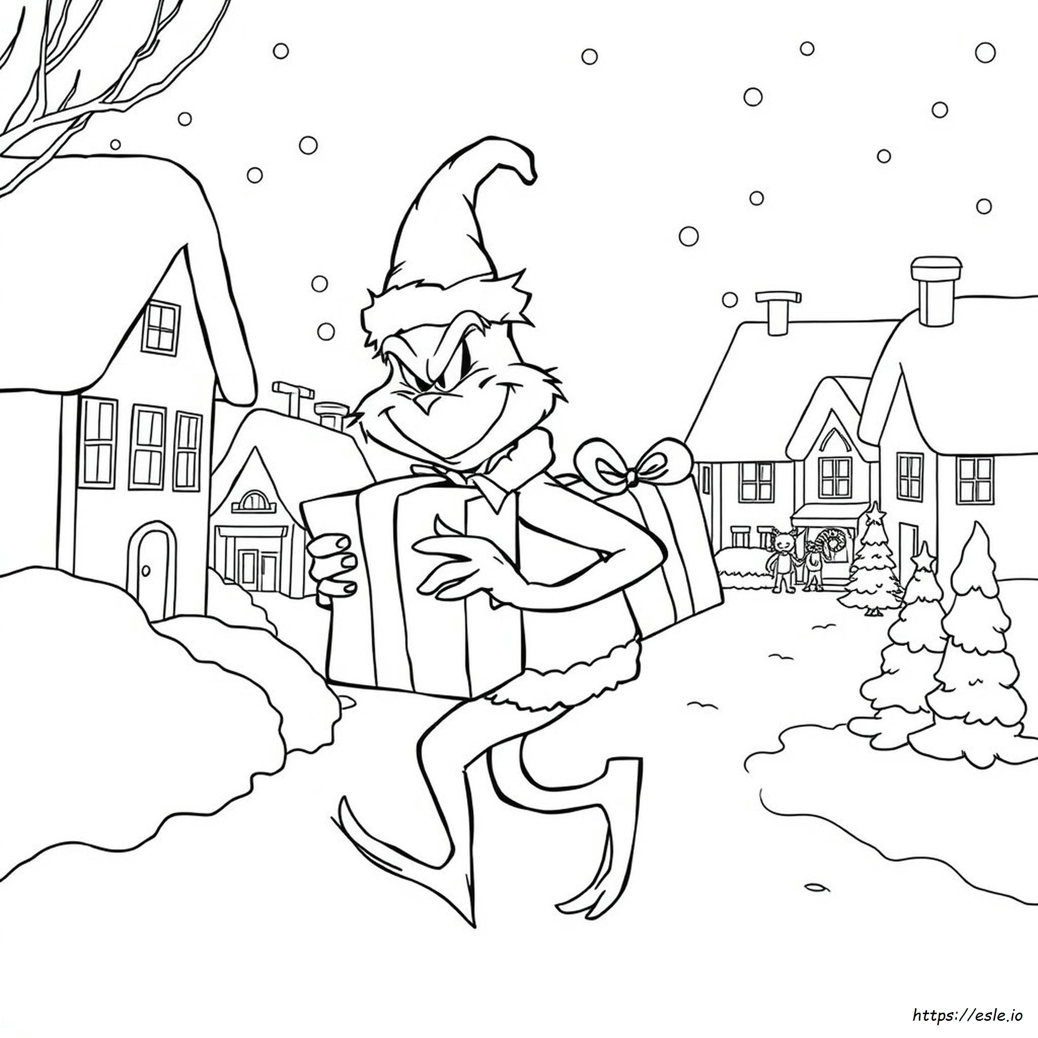 Kerst Kleurplaten Grinch kleurplaat