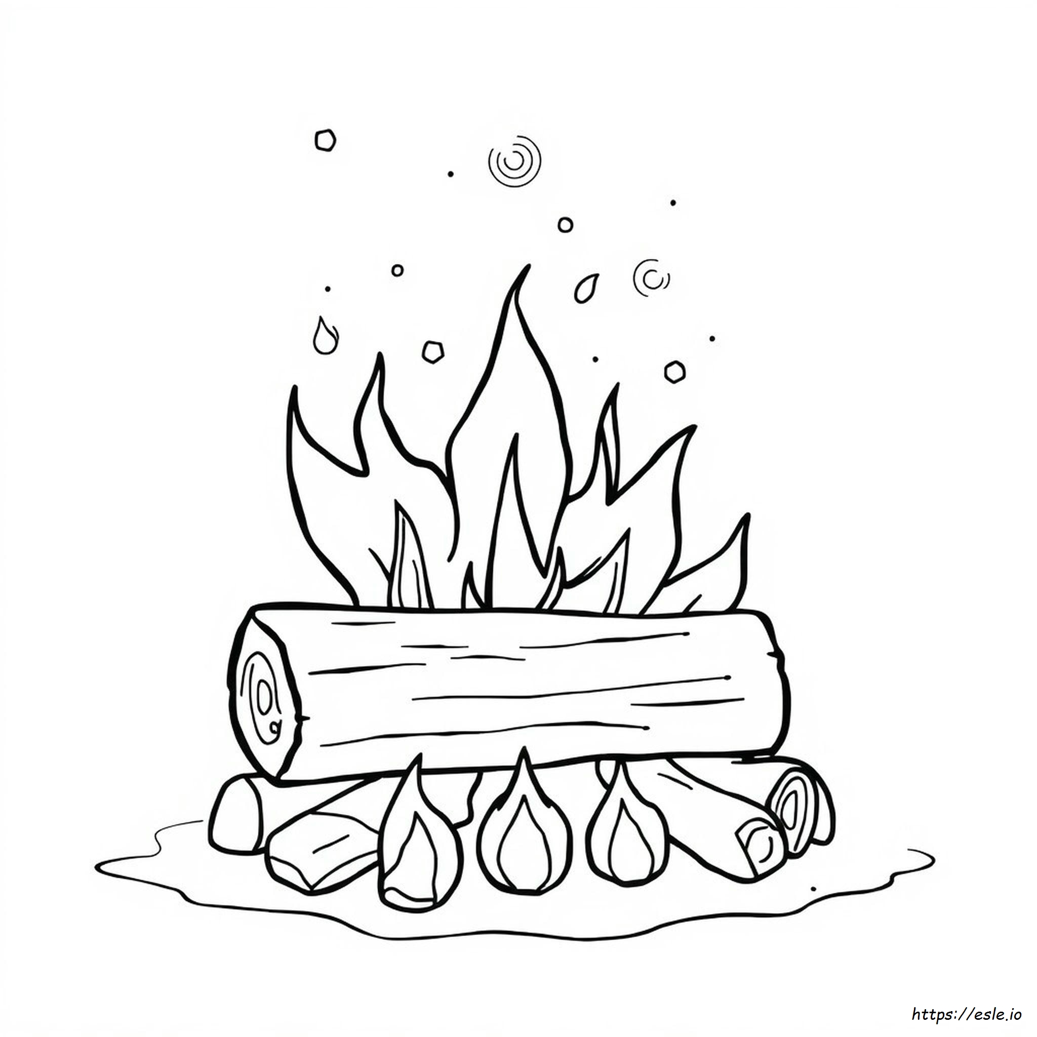 Printable Fire Flames Coloring Pages
