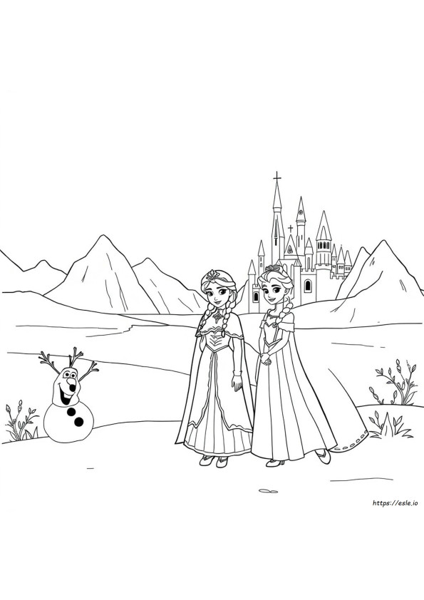 Frozen Ücretsiz Boyama Sayfaları