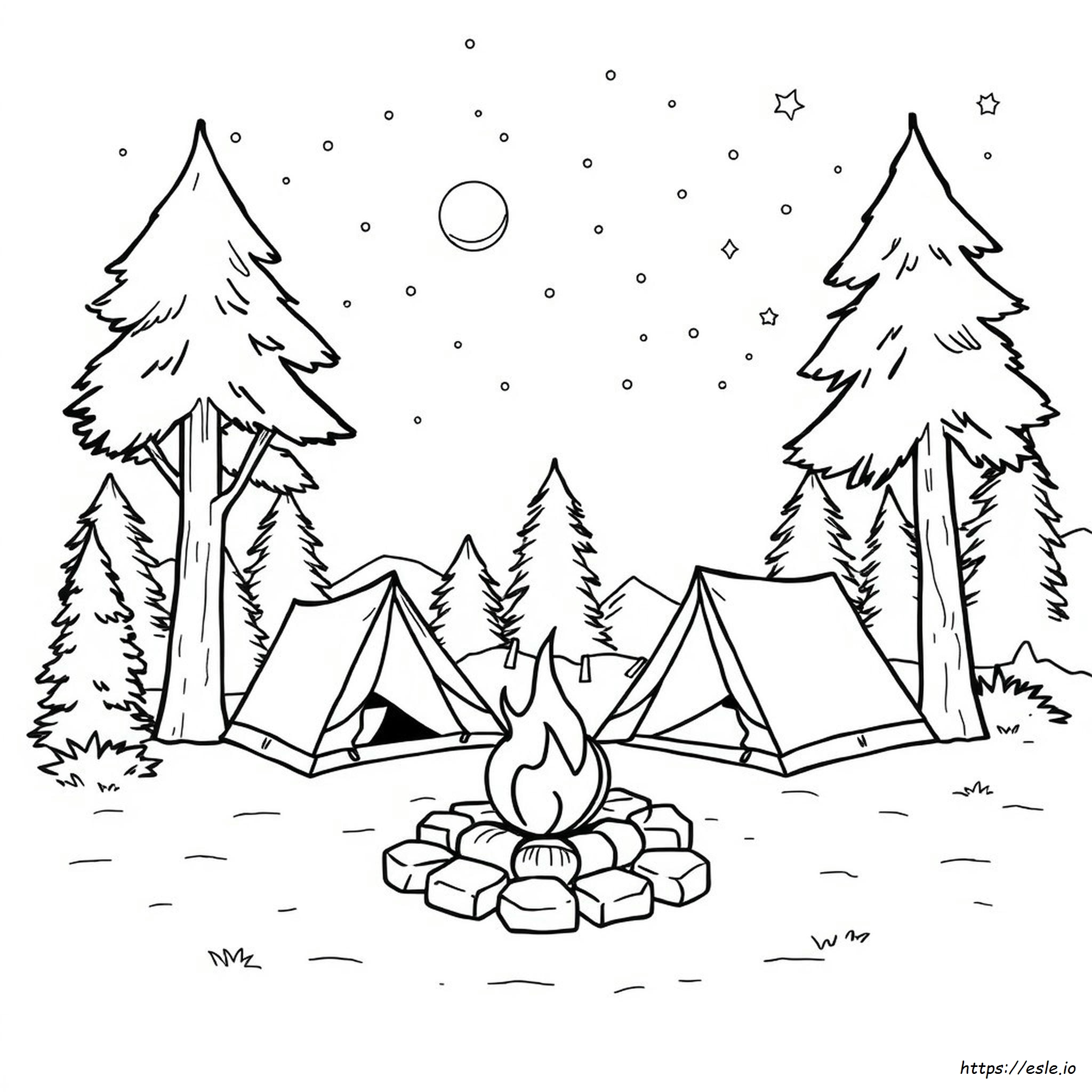 Outdoor Camping Coloring Pages