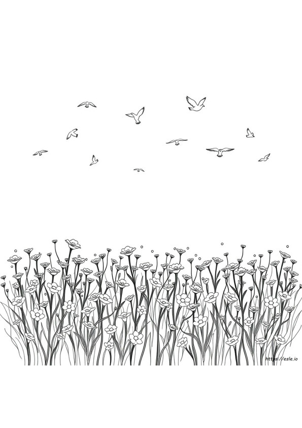 Páginas Para Colorear De Flores Pequeñas