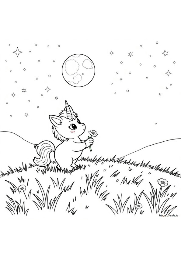 Unicorn Kitty Colouring