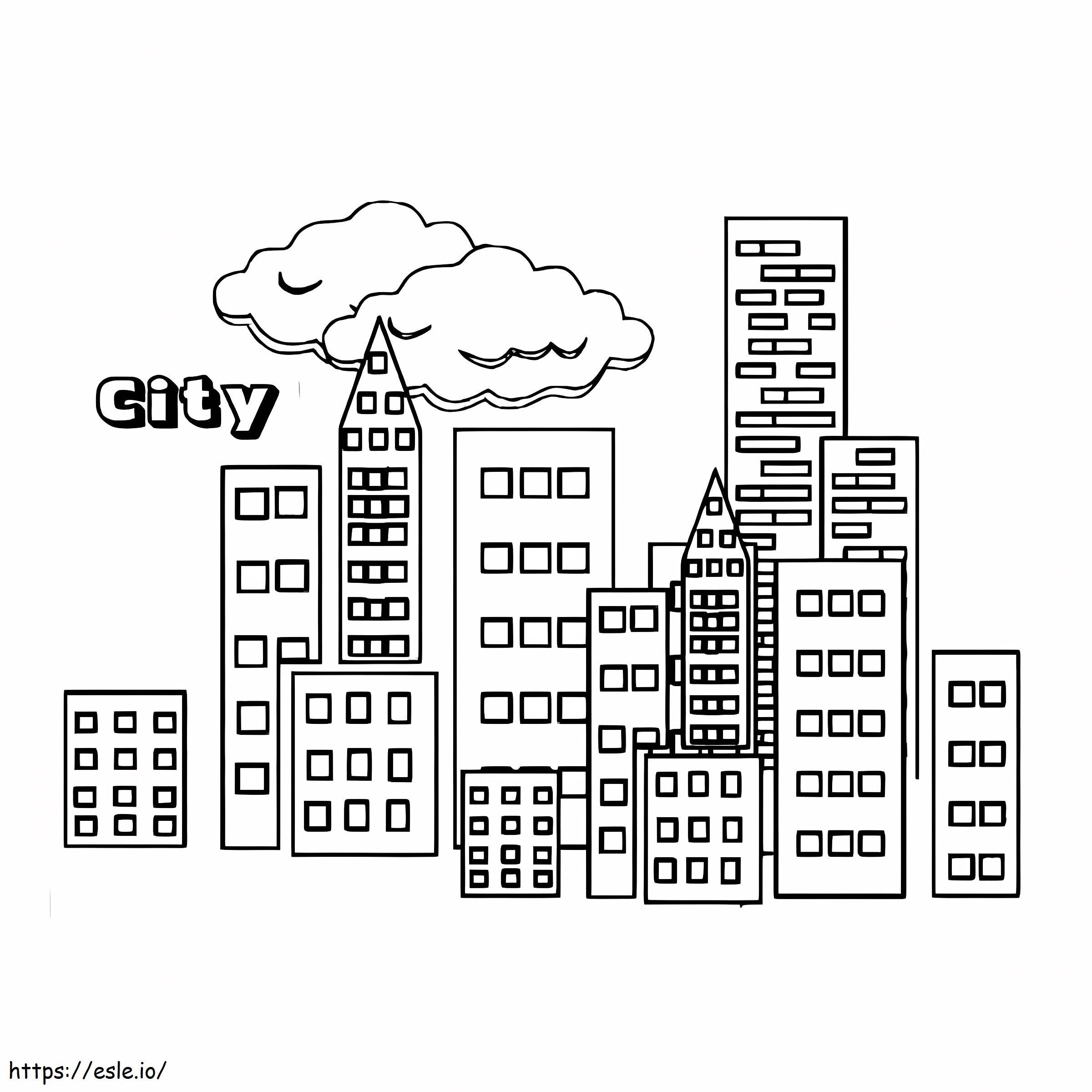 City Building coloring page