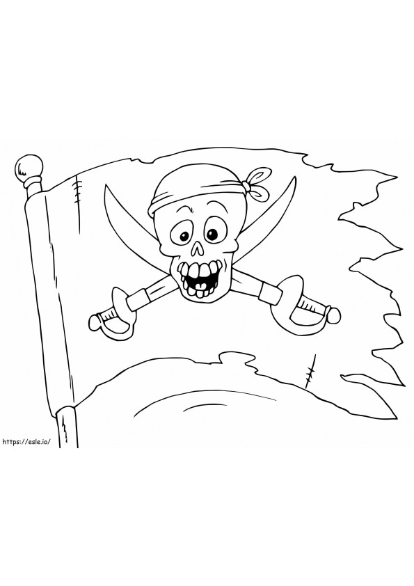 Pirate Flag coloring page