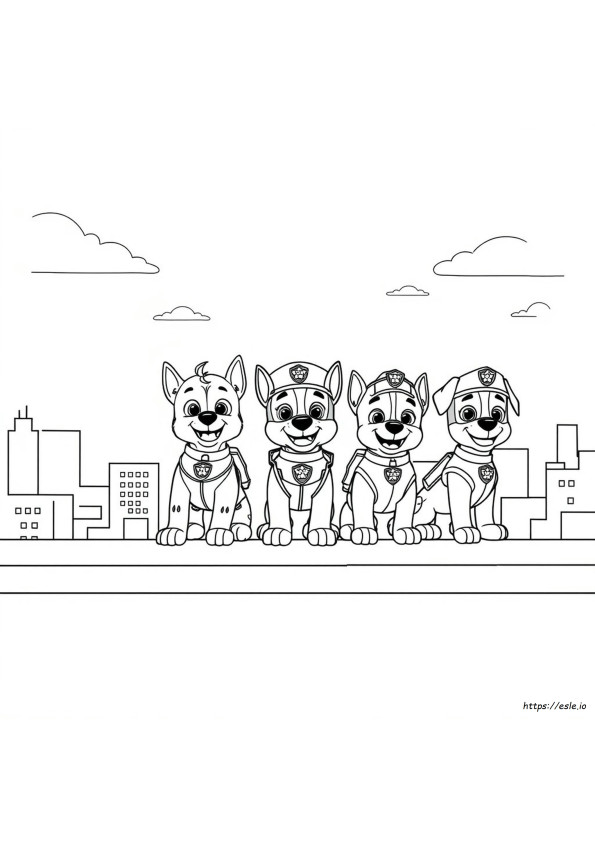 Mighty Pups Kleurboek kleurplaat