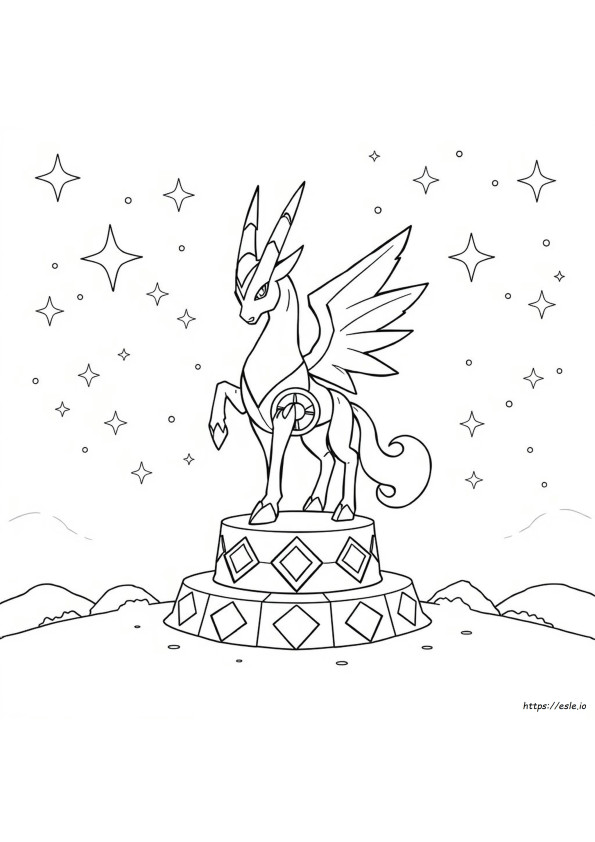 Arceus Pokemon Card Coloring Page