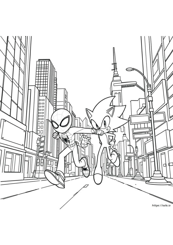 Spiderman Sonic Coloring