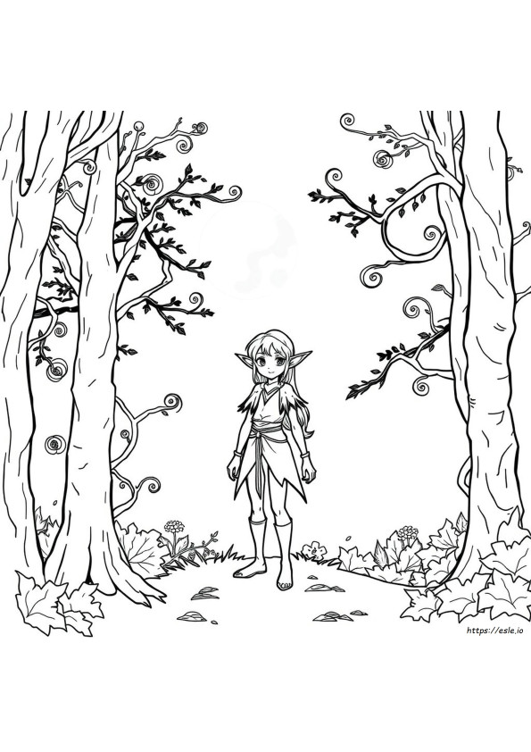 Kolorowanki Elf Anime