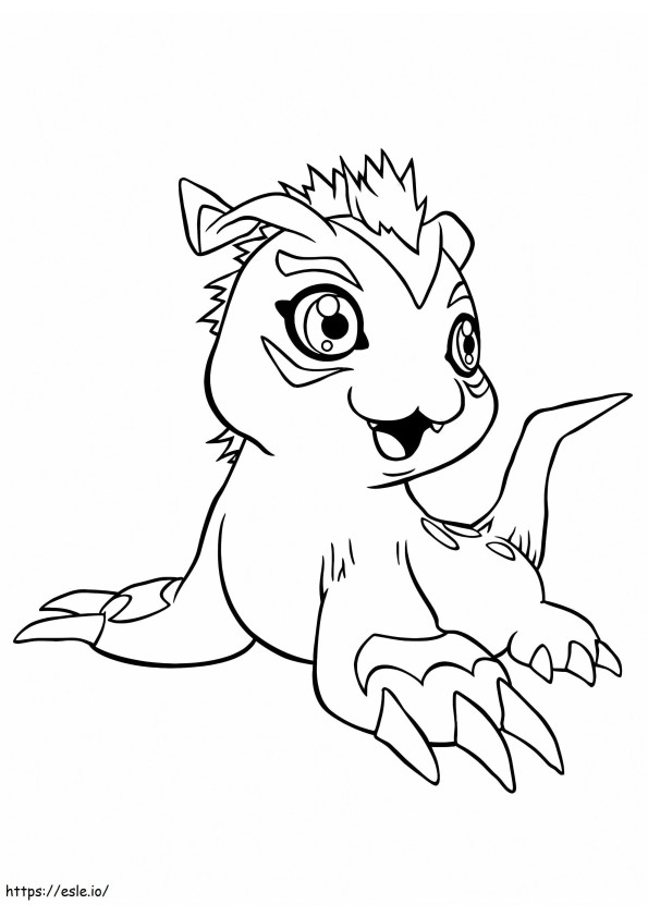 Gomamon Sitting coloring page