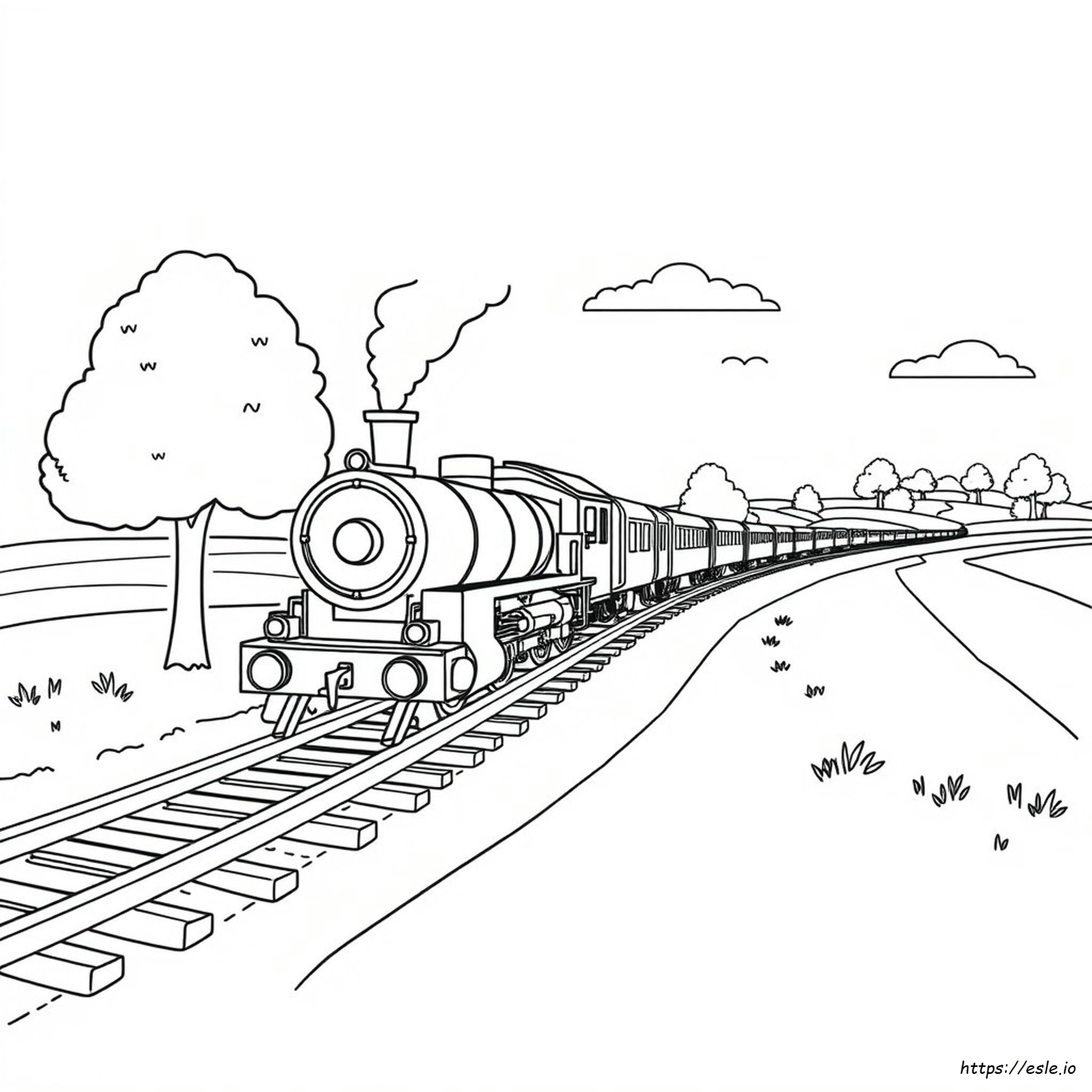 Train Picture For Colouring