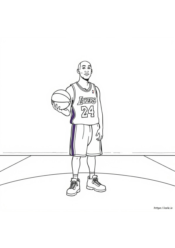 Poze De Colorat Cu Kobe Bryant