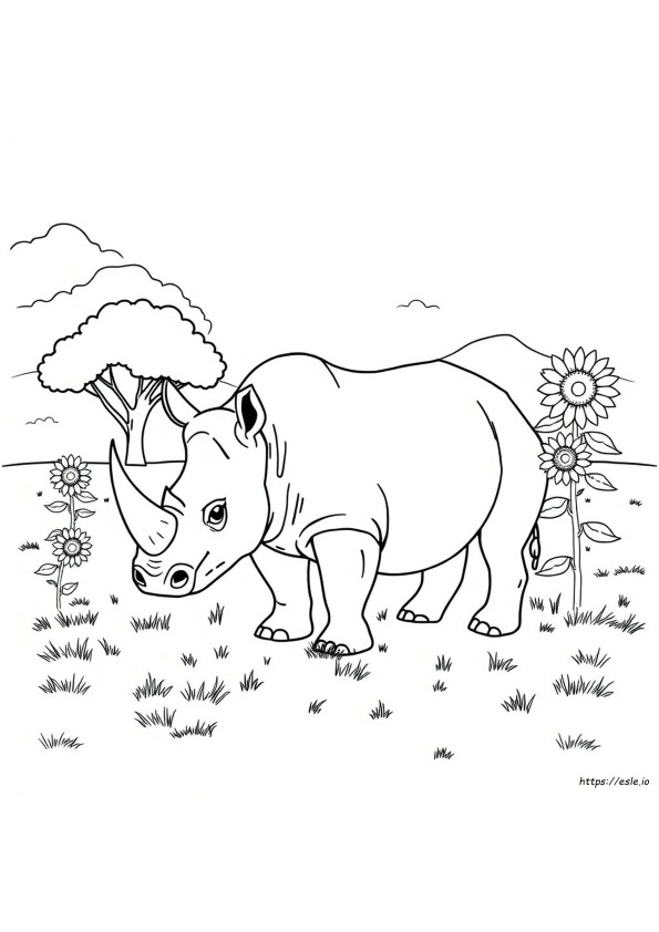 Coloriage Rhinocéros