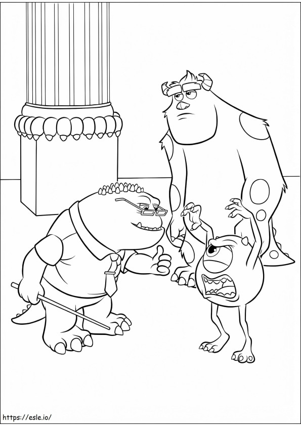 Monsters University For Children coloring page