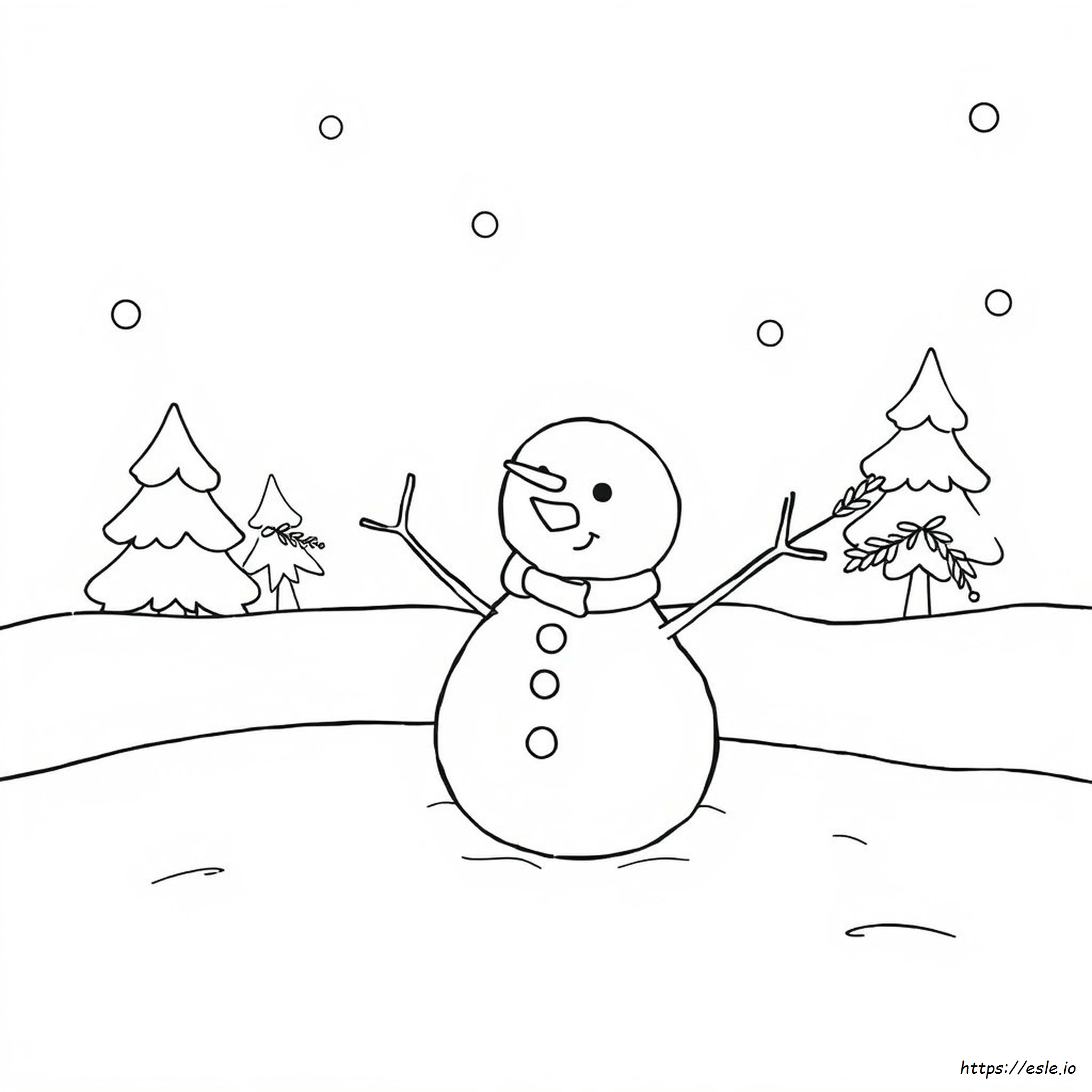 Preschool Snowman Coloring Pages Printable