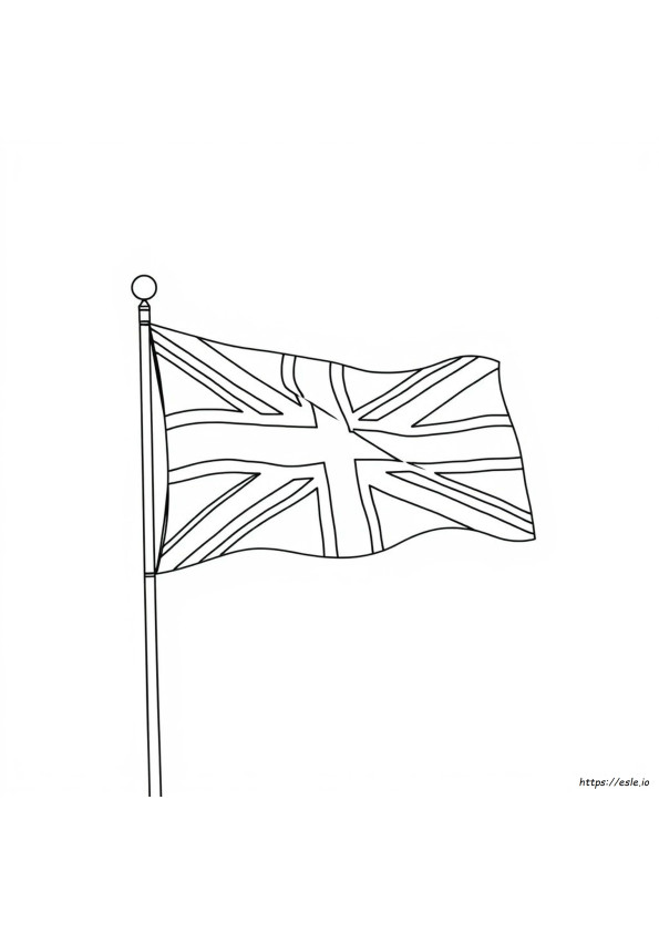 Union Jack Flag Colouring Page