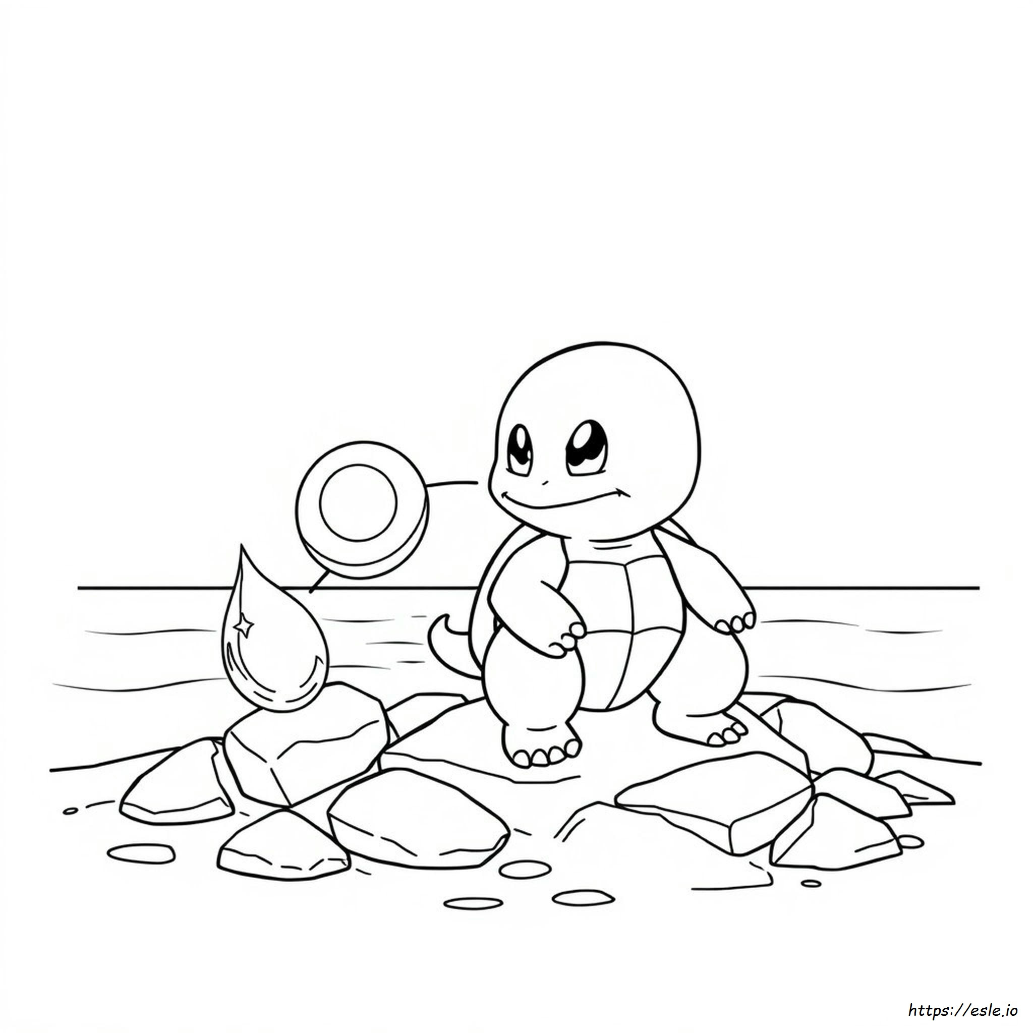 Squirtle Pokemon Card Coloring Page