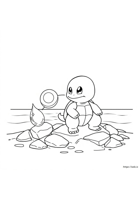 Squirtle Pokemon Card Coloring Page
