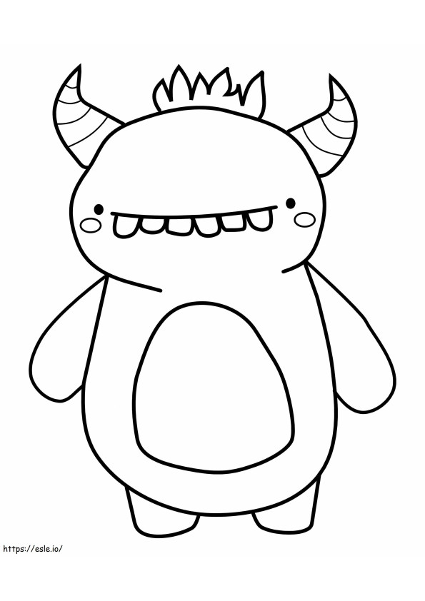 Cute Monster coloring page