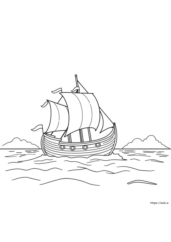 Coloriage Bateau Mayflower À Imprimer