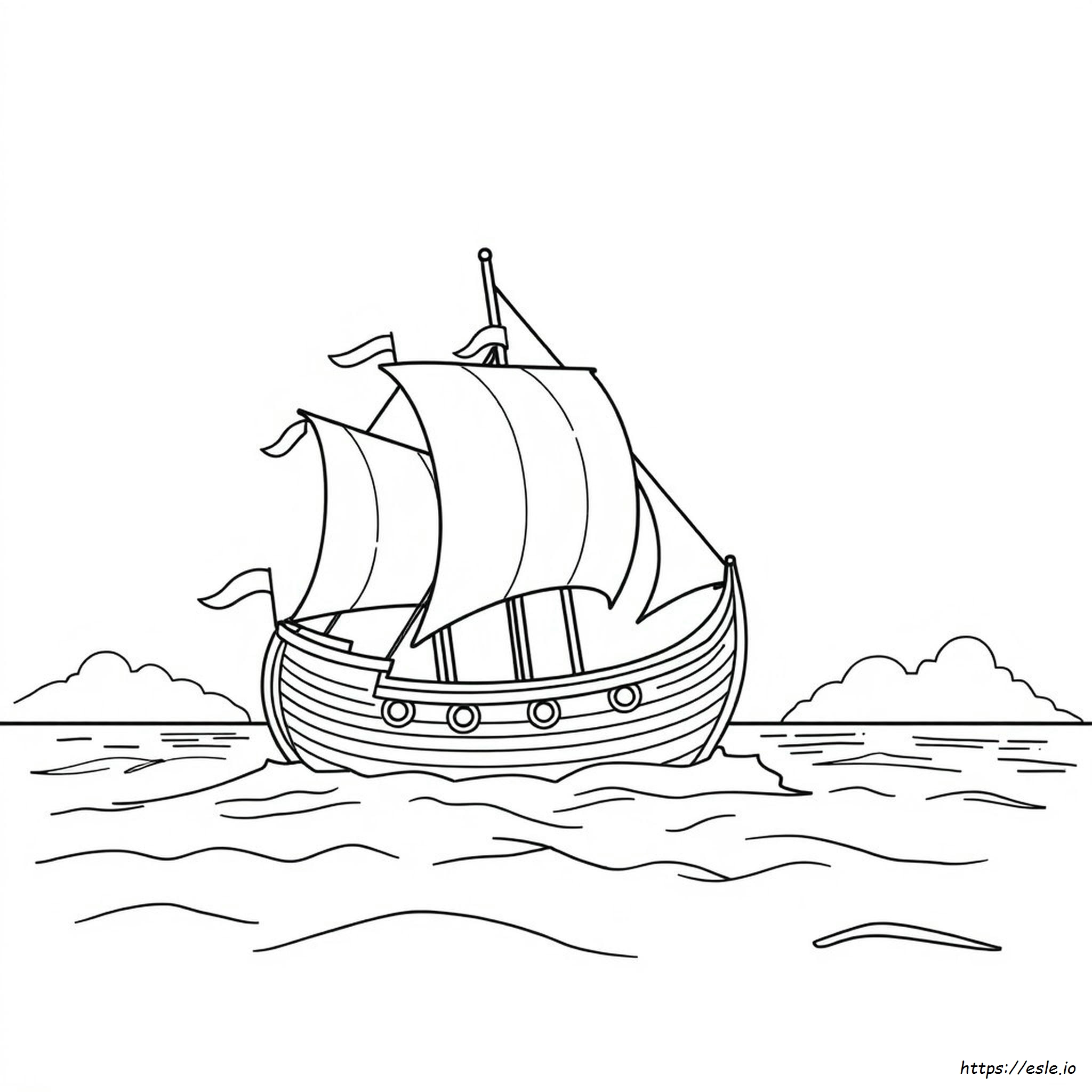 Mayflower Ship Coloring Page Printable