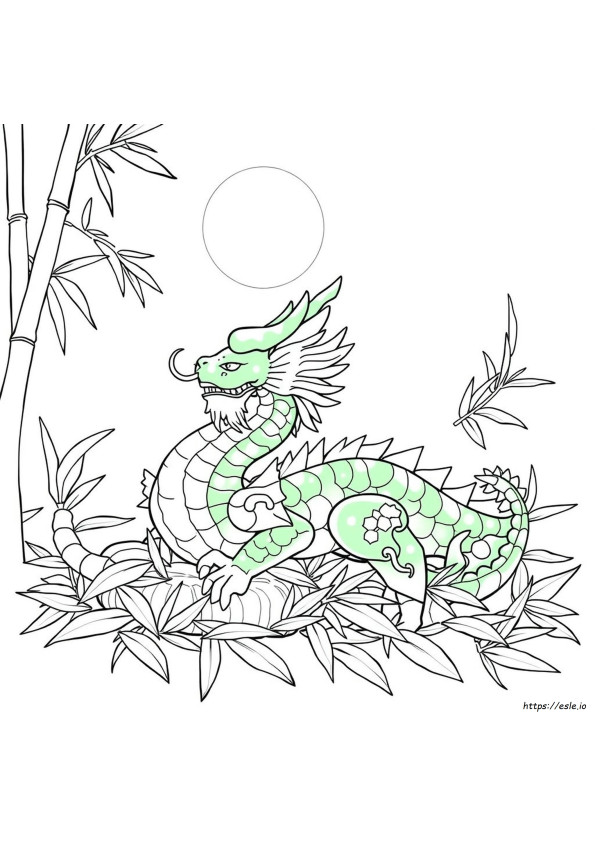 Dragão De Jade Para Colorir