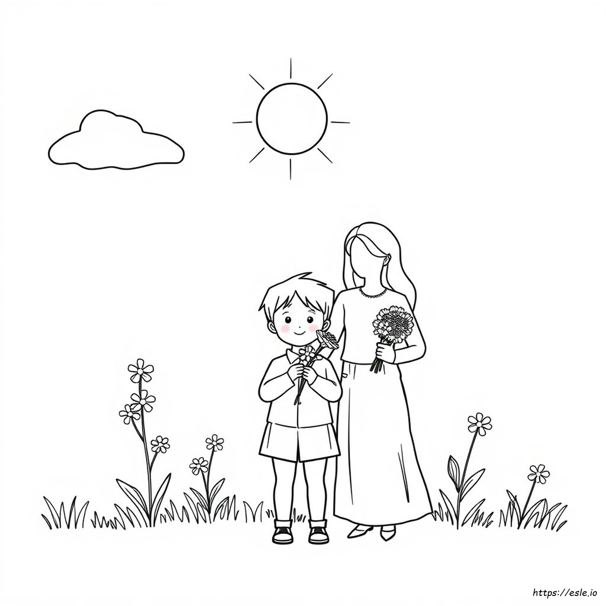 Honor Father And Mother Coloring Page