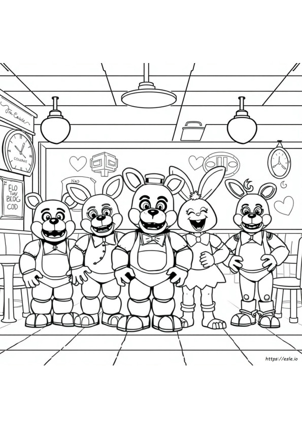Tulostettavat Fnaf Värityskuvat Kaikki Hahmot