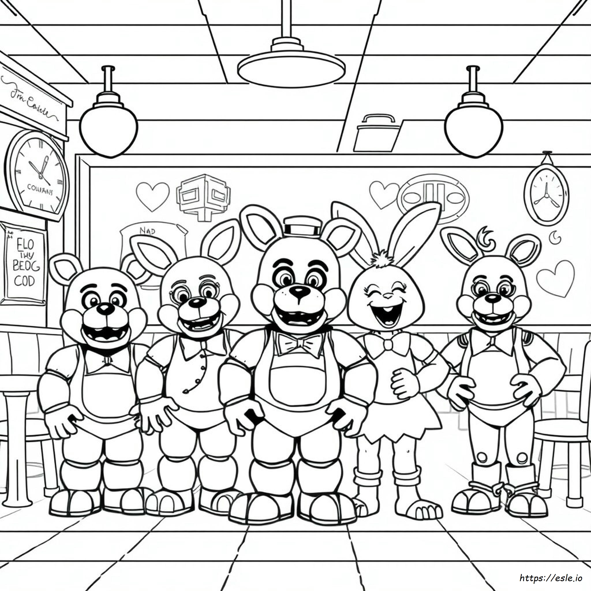 Printable Fnaf Coloring Pages All Characters