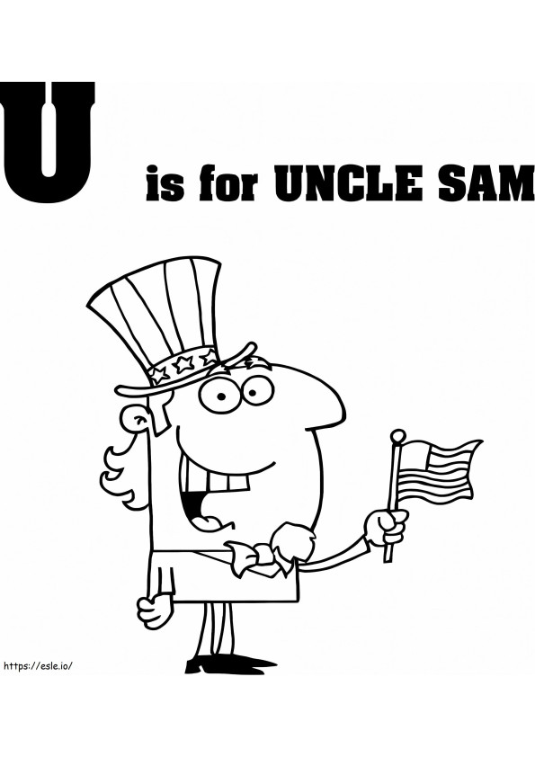 Uncle Sam Letter U värityskuva
