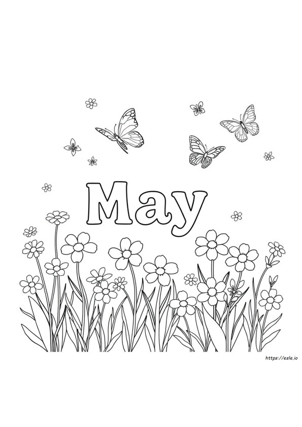 5月のぬりえ 無料
