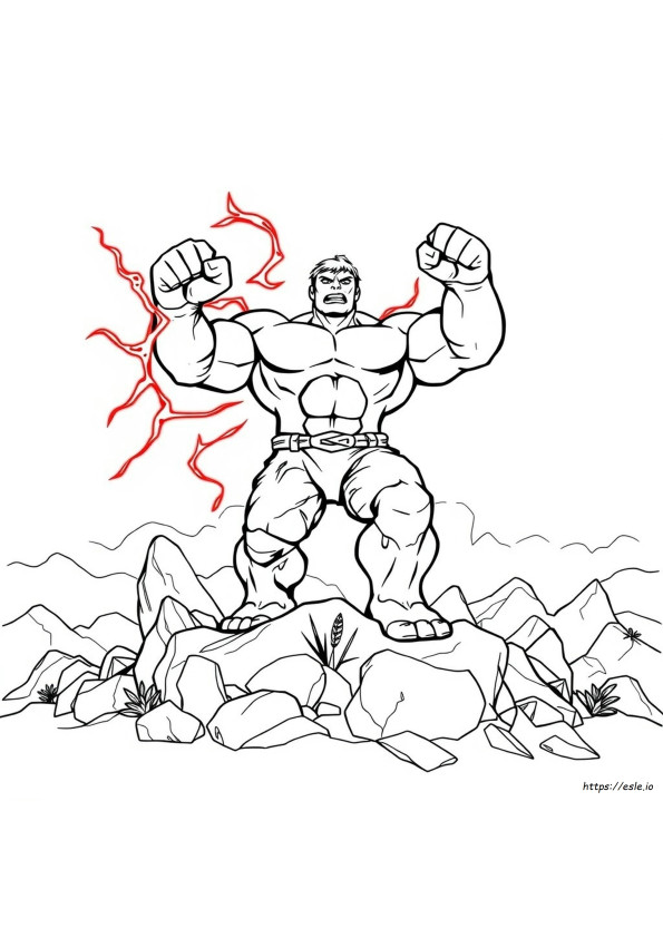 Red Hulk Colouring Pages