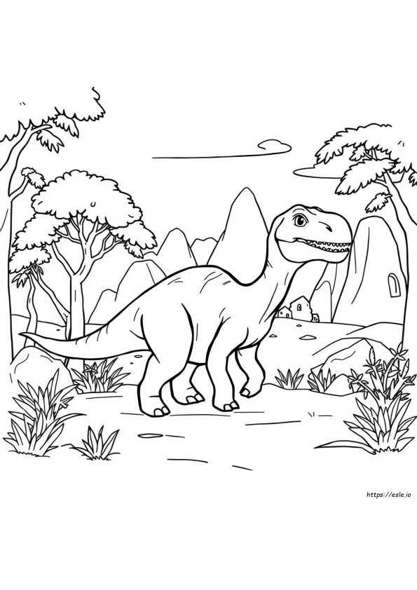 Dinozor Küçük Resim Boyama Sayfaları