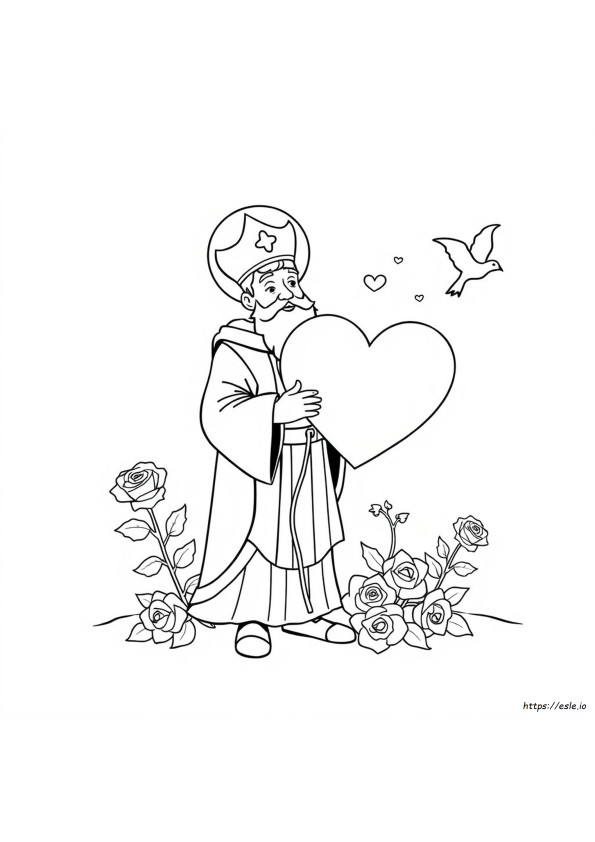 St Valentine Coloring Page
