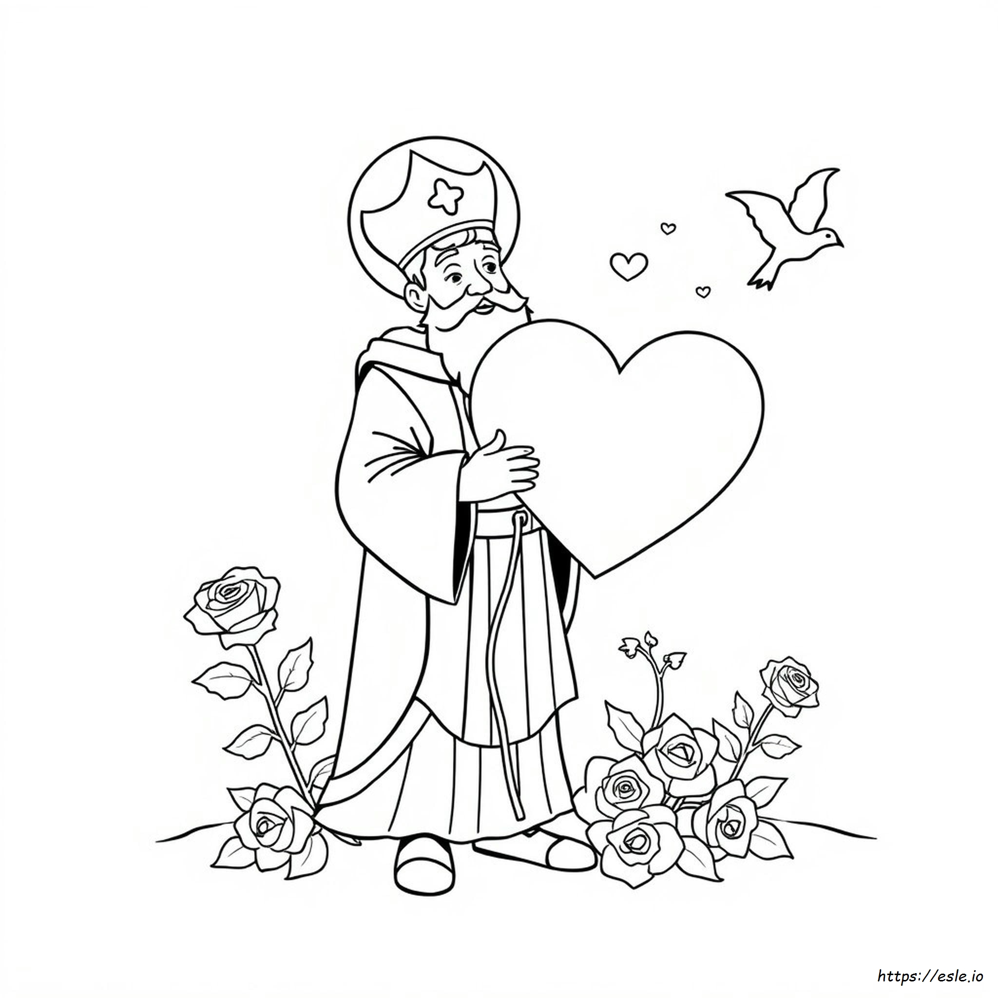 St Valentine Coloring Page