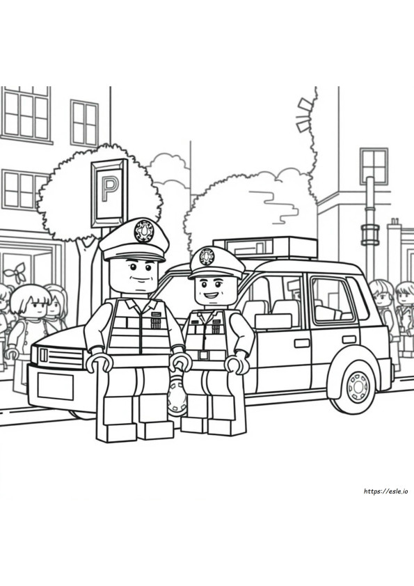 Lego Police Colouring Pages