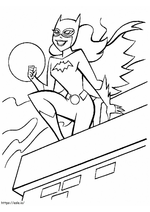 Batgirl Funny coloring page