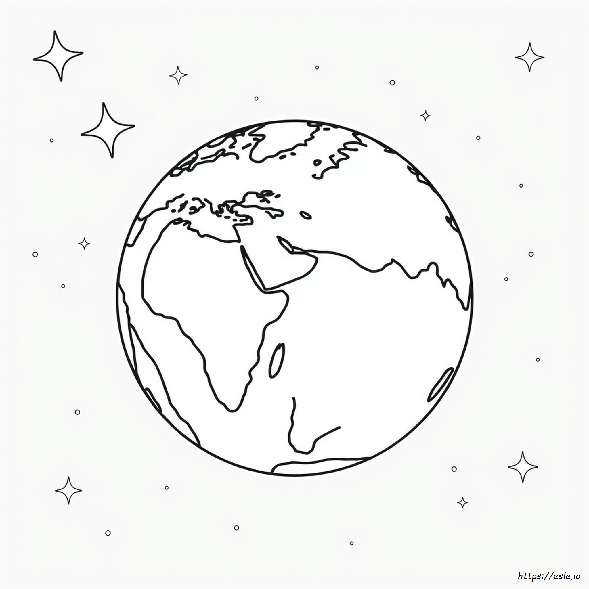 The Earth Coloring Page