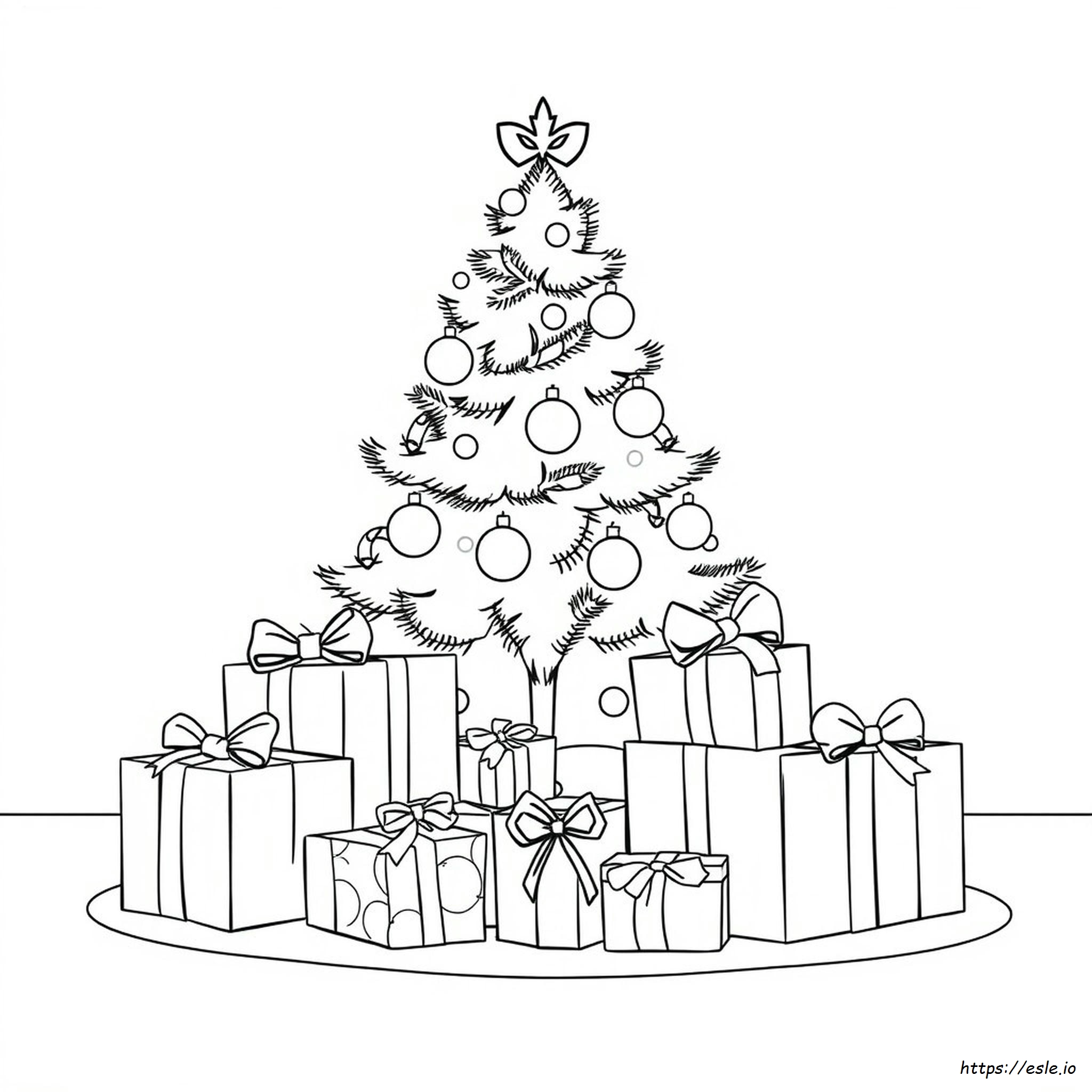 Christmas Gift Coloring Sheet