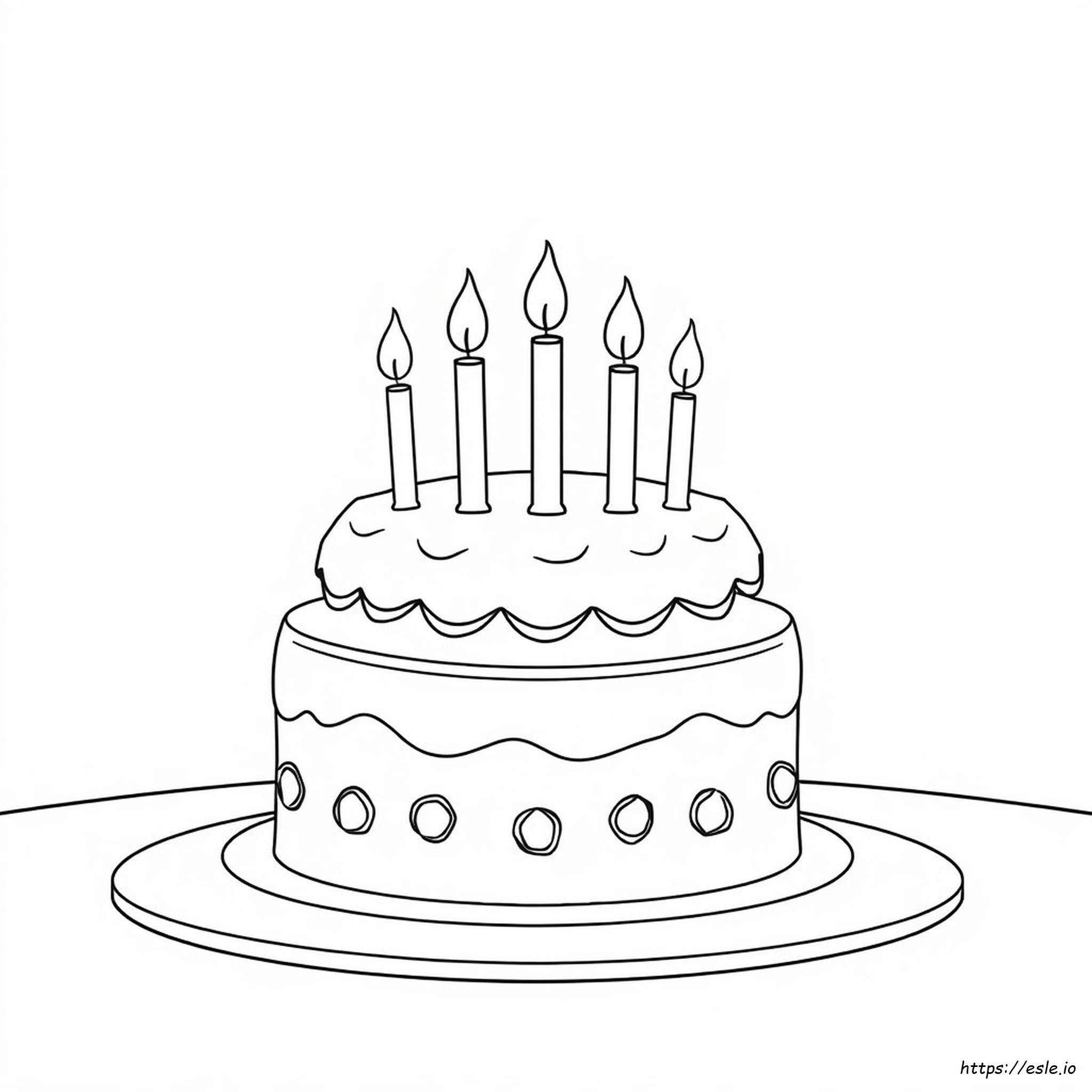 Happy Birthday Cake Coloring Pages