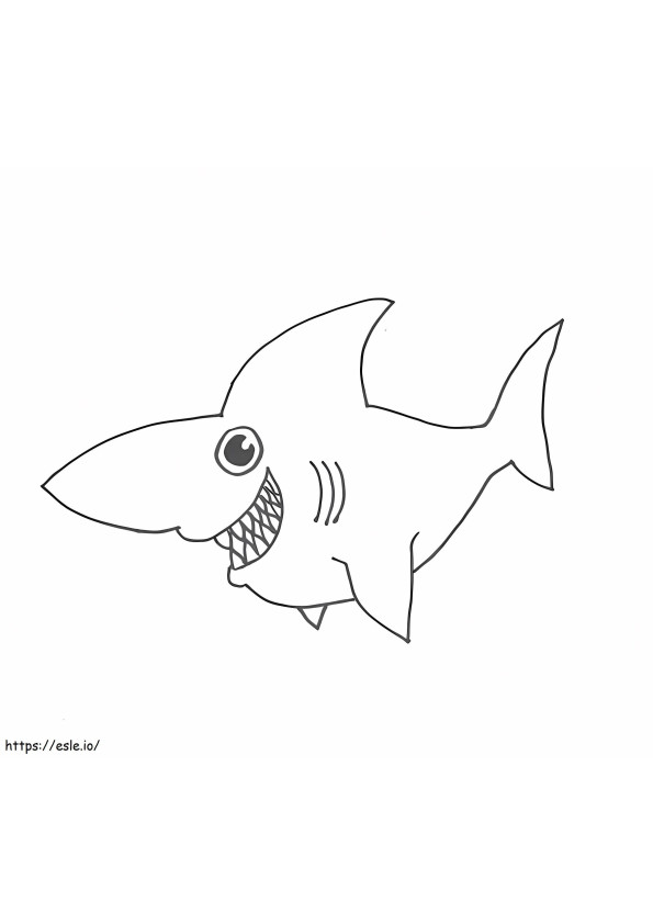 Funny Shark coloring page