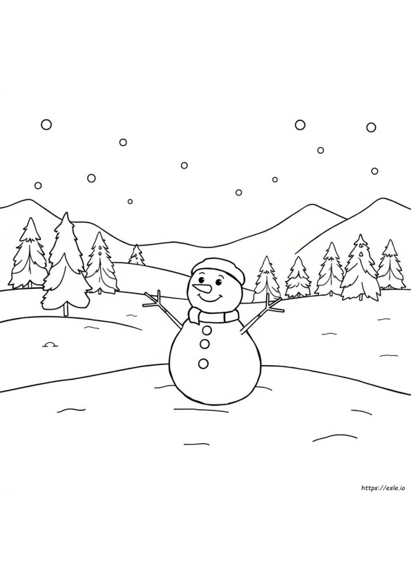 雪だるま ぬりえ 無料 ダウンロード