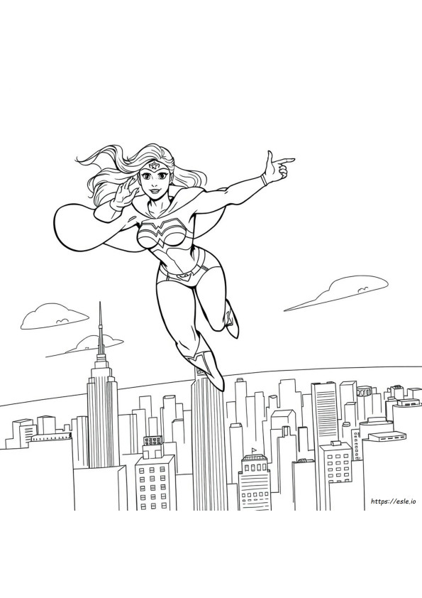 Supergirl Colouring