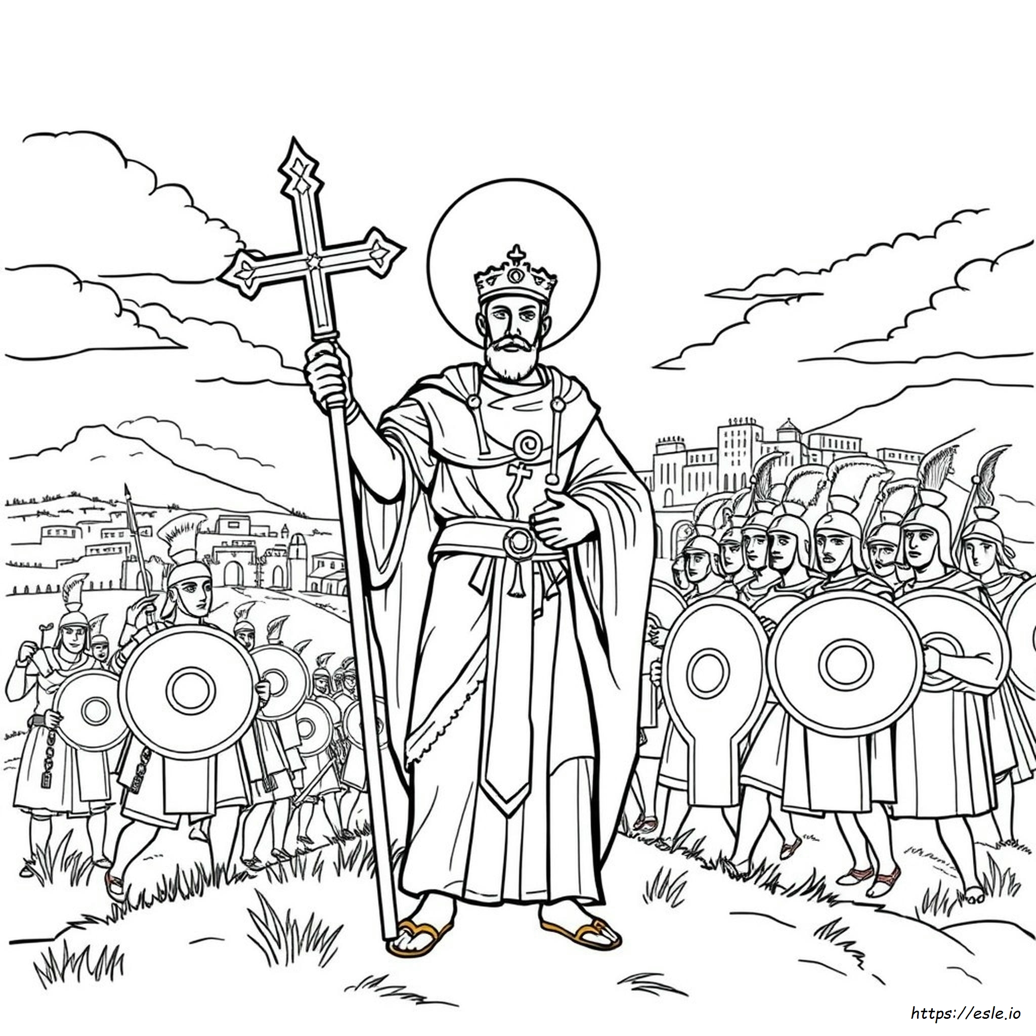 Painting Of Constantine Coloring Page Free